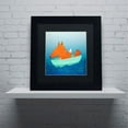 thumbnail image 3 of Carla Martell 'Fox in a Boat' Black Matted Framed Art, 3 of 3
