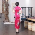 thumbnail image 5 of Vestido cheongsam mejorado de primavera y verano, vestido largo de satén con estampado para banquetes diarios, ropa de actuación para mujer, 5 of 5