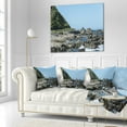 thumbnail image 2 of Designart Beautiful New Zealand Rocky Beach - Modern Seascape Throw Pillow - 16x16, 2 of 4