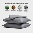 thumbnail image 5 of EVERGRACE Tencel Lyocell Cooling Duvet Cover Set King Size 3 Piece, 100% Natural Eucalyptus Lyocell Fiber from Austria, Luxury Silky Soft Comforter Cover with 2 Shams, Charcoal Gray, 92"x108", 5 of 8