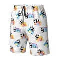 thumbnail image 4 of Logiee Panda And Rainbow Print Mens Swim Trunks Quick Dry Board Shorts,Breathable Hawaii Beach Shorts Swimwear Bathing Suits-XX-Large, 4 of 6