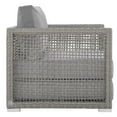 thumbnail image 3 of Modway Aura 3 Piece Outdoor Patio Wicker Rattan Set in Gray Gray, 3 of 9