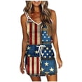 thumbnail image 2 of Vetsdori Womens Sleeveless Mini Dresses Graphic Tank Slip Dress Casual,V-Neck Tunic Dress for Ladies Mujer, 2 of 4