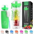 thumbnail image 1 of Zulay Kitchen Portable Water Bottle with Fruit Infuser 34oz - Energy Green, 1 of 6