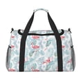 thumbnail image 1 of Fotbe Tropical Flamingo Bolsa de Viaje con Estampado, Bolsa de Fin de Semana para Mujer con Compartimento para Zapatos, Bolsa de Gimnasio con Bolsillo Húmedo, 1 of 7