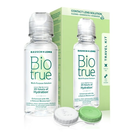 Biotrue Original Multi-Purpose Contact Lens Solution–from Bausch + Lomb– 2 fl oz (60 mL), Lens Case Included