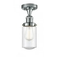 thumbnail image 1 of Innovations 517-1CH-PC-G314-LED Dover 1 Light Semi-Flush Mount part of the Franklin Restoration Collection, Polished Chrome, 1 of 1