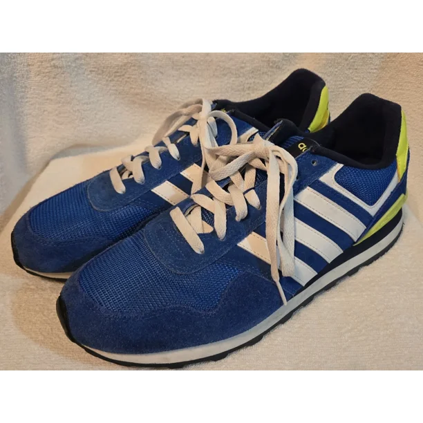 Adi-das NEO Ortholite Men's Running Shoes Size 11 Blue/White/Yellow