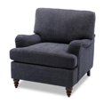 thumbnail image 4 of Clarendon Navy Blue Polyester Fabric Upholstered Transitional Arm Chair, 4 of 10