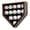 Walnut, variant on 14 Baseball Ball Display Case Cabinet - Home Plate Shaped