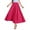 Hot Pink, variant on HXWCHs Ladies Girls Solid Color Elastic Waist Long Flowing Bosimi Casual Maxi Skirt Green M/85
