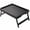Black, variant on Bamboo Bed Tray Table with Foldable Legs Breakfast Tray, Lightweight Laptop Desk for Eating, Reading, Working in Bed or Sofa – Portable Lap Desk with Handles, Perfect for Home (15.7×11.8×7.48 in)