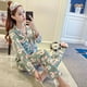 thumbnail image 1 of Pijamas de mujer de manga larga de primavera y otoño, cárdigan de solapa de poliéster y algodón, ropa de abrigo informal de talla grande, ropa de hogar, 1 of 6