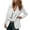 White, variant on Women's Casual Jacket Spring Autumn Loose Fit Button up Outwear Comfortable Lightweight Stylish Korean Shaggy Coat Women 700 down Long Winter Coat for Women Long Womens Coats Womens