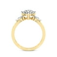thumbnail image 6 of Pear Shape 5 Carat IGI Certified Lab Grown Diamond Ring | 14K Yellow Gold | Joella Three Stone Chevron Diamond Ring | FG-VS1-VS2 Quality Friendly Diamonds, 6 of 6