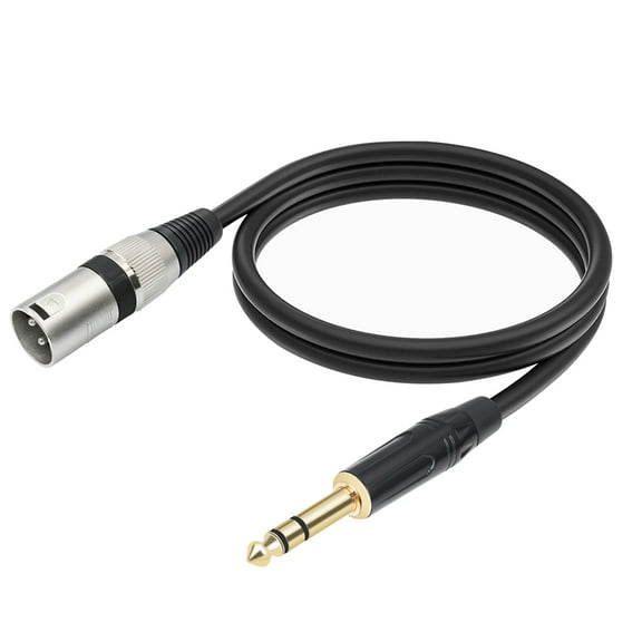 Yucurem 1/4 Inch To Xlr Cable Quarter Inch To Xlr Male Balanced Interconnect Cord (1m)