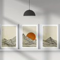 thumbnail image 2 of 3pcs, Mountain Wall Art Mountain Line Minimalist Wall Decor Sun Wall Japandi Wall Art Living Room Art No Frame, 2 of 5