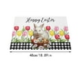 thumbnail image 3 of Dsscvnef Easter Bunny Egg Pattern Linen Print Kitchen Dining Room Insulated Decorative Placemat（6） Table Runners 36 Inches with Place Mats Table Dinner Set for 4 round, 3 of 7