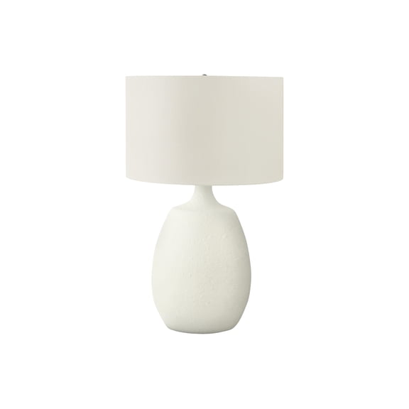 Lighting Fixtures Lighting, 26"h, Table Lamp, Ivory / Cream Shade, Cream Resin, Contemporary,Table Lamps