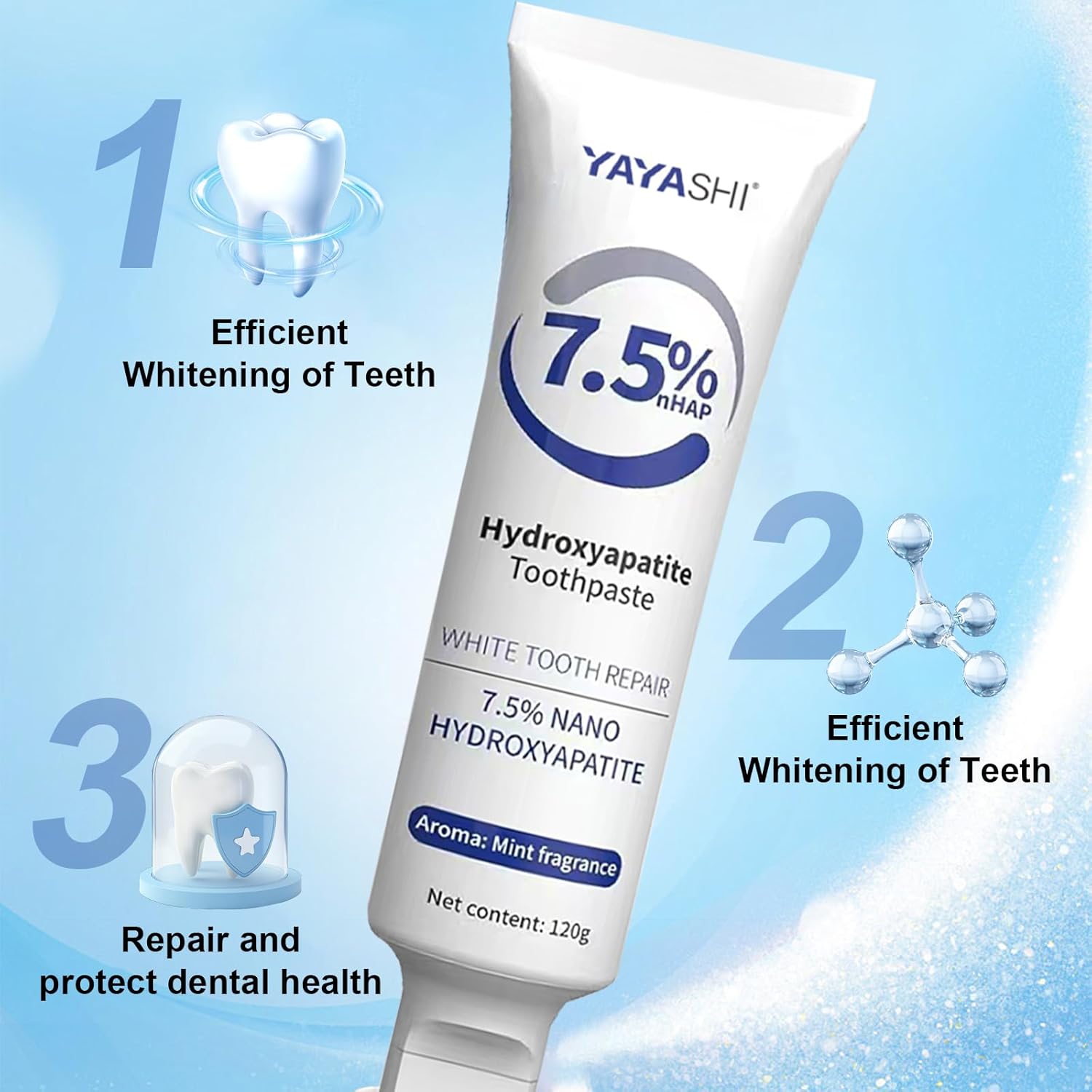 Dentifrice Hydroxyapatite à 7,5 %, Dentifrice Hydroxyapatite Pour