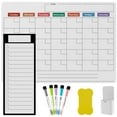 thumbnail image 1 of Calendrier Magnétique Effaçable à Sec avec Blocs-Notes Hebdomadaires et Quotidiens pour Réfrigérateur, 1 of 7