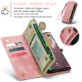 thumbnail image 2 of for Samsung Galaxy S25 Ultra Premium PU Leather Folding Case, Multiple Card Slots Design, Wrist Strap Zipper Pocket Kickstand Magnetic Snap, Wireless Charging for Samsung Galaxy S25 Ultra, Pink, 2 of 9