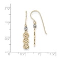 thumbnail image 2 of FB Jewels 14K Two Tone Gold Polished D/C 3-Circles Shepherd Hook Earrings, 2 of 2