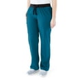 thumbnail image 4 of ave. Varick Women's Six Pocket Midrise Straight Leg Scrub Pant in Caribbean Blue, 3XL Tall, 4 of 6