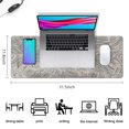 thumbnail image 5 of Golden Gray LinesLine Theme&nbsp;desk Mouse Padwaterproofnon Slip&nbsp;for Office Home Work GamingmousepadRubber Base Mousepad with Stitched Edges 31.5x11.8inches, 5 of 7