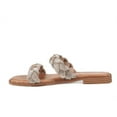 thumbnail image 3 of Very G Womens Twisty Rhinestone Flat Slide Sandals, 3 of 7
