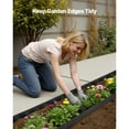 thumbnail image 2 of KFFKFF 20 ft x 2 in Plastic Garden Edging with 20 Spikes, Flexible No-Dig Lawn Border Roll, UV-Resistant Mini Fence for Pathways, Flower Beds, and Yard Pavers, 2 of 9