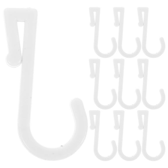 HOMEMAXS 10pcs Plastic Hanger Hook For Wire Shelving Plastic Clip-On Hooks For Hanging Towels Bags And Clothes Ideal For Kitchen Bathroom And Home