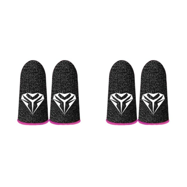 Baohd Manchons de Doigts pour Jeux Mobiles Résistants à la Transpiration et Confortables Rose 45x25mm 2Set