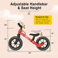 thumbnail image 3 of Soonbuy Toddler Balance Bike Toys for 1 to 5 Year Old Girls Boys Adjustable Seat and Handlebar No-Pedal Training Bike Best Gifts for Kids,Red, 3 of 8