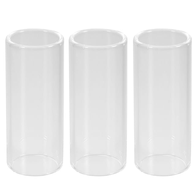 MERRYHAPY 6Pcs Bottle Neck For Guitar Playing Bottleneck Slide Guitar Transparent And Silver For Excellent Intonation