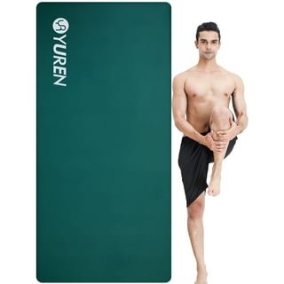 Athletic Works PVC Yoga Mat, 3mm, Dark Gray, 68inx24in, Nonslip, Cushioning  for Support and Stability