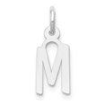 thumbnail image 1 of Diamond2Deal 14K Pendentif Initiale Lettre m en Or Blanc Incliné Petit pour Femmes, 1 of 6