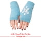 thumbnail image 3 of Guantes de medio dedo Sonducket gris claro y azul claro, 3 of 6