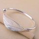 thumbnail image 3 of Silver bracelet with leaf, adjustable irregular bracelet, 3 of 4