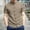 Khaki, variant on Summer Button Up Shirts for Men Short Sleeve Vintage Red Shirt Casual Mock Neck Relaxed Fit Tops