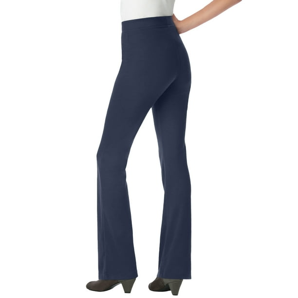 Woman Within Women's Plus Size Bootcut Ponte Stretch Knit Pant Pant -  Walmart.com