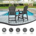 thumbnail image 3 of FOOWIN Tall Adirondack Chairs Set of 2，HDPE Outdoor Adirondack Barstools with Double Connecting Tray Patio Stools Weather Resistant for Outdoor Deck Lawn Pool Backyard,Grey, 3 of 7