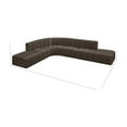 thumbnail image 3 of Meridian Furniture Arc Brown Boucle Fabric Modular Sectional, 3 of 7