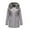 Gray, variant on FDGIU Women's Slim Fit Puffer Coat - Attached Hood Zip Front, Lightweight Warm Long Jacket for Cold Weather Outdoor