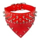 thumbnail image 1 of Didog 2.0 In De Ancho Estilo Bandana Bufanda De Cuero Collar De Perro Con Tachuelas Ajuste Dálmata Pitbull Terrier Rojo Tamaño M, 1 of 1