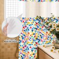 thumbnail image 3 of No Hook Shower Curtain, Colorful Polka Dot Shower Curtains for Bathroom with See Through Top Window, Rainbow Polka Dots Watercolor Waterproof & Washable Bath Curtain Small Stall 36"x78", 3 of 9