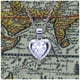 thumbnail image 4 of Collar con colgante en forma de cadena y argollas de plata 925 con forma de corazón, 4 of 6