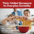thumbnail image 6 of Omniware Simsbury Red Stoneware 3 Piece Nesting Mixing Bowl Set, 6 of 7