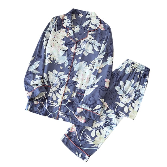 2 Pieces Womens Pajamas Sets Cotton Pyjama Womens Pajamas Sleepwear Sets Spring Summer Homewear
