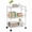 Silver, variant on 3 Tier Rolling Utility Kitchen Cart, Heavy Duty Wire Rolling Cart on Wheels, Commercial Metal Serving Carts with Handle, Kitchen Island Plant Shelf Food Storage Trolley for Laundry, Office, Garage